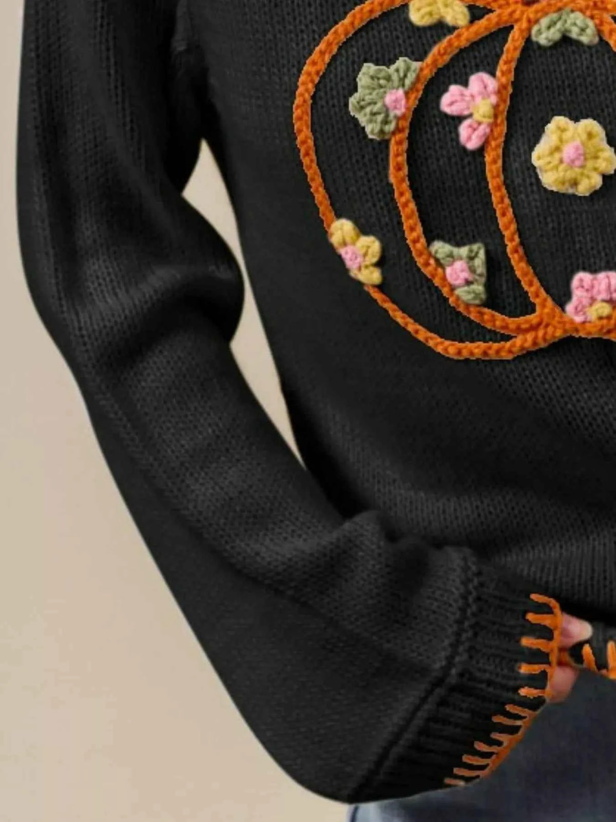 Celebrate in Style with the Pumpkin Floral Thanksgiving Sweater