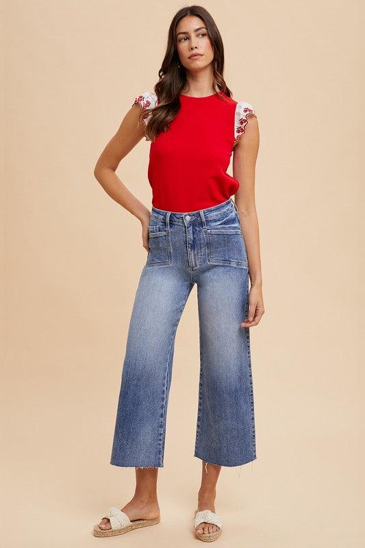 High Rise Wide Leg Jeans - Wildflower Hippies