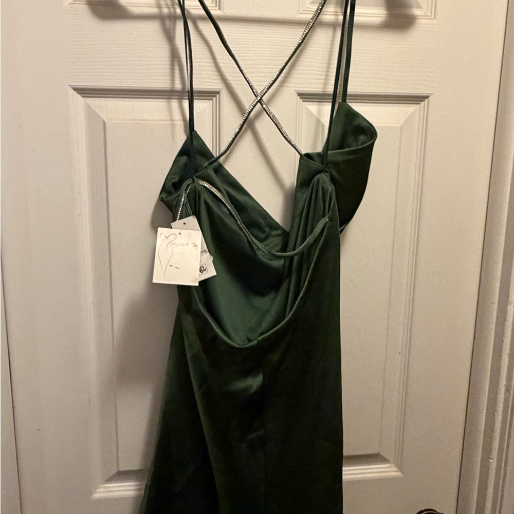 Morgan & Co. martini mini dress - Olive