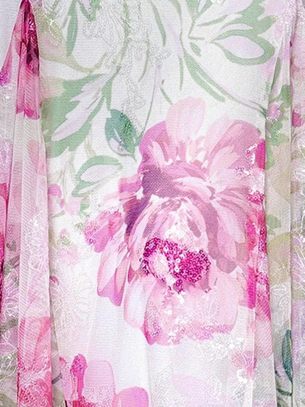 Betsy & Adam Pink Floral Spaghetti-Strap Maxi Dress