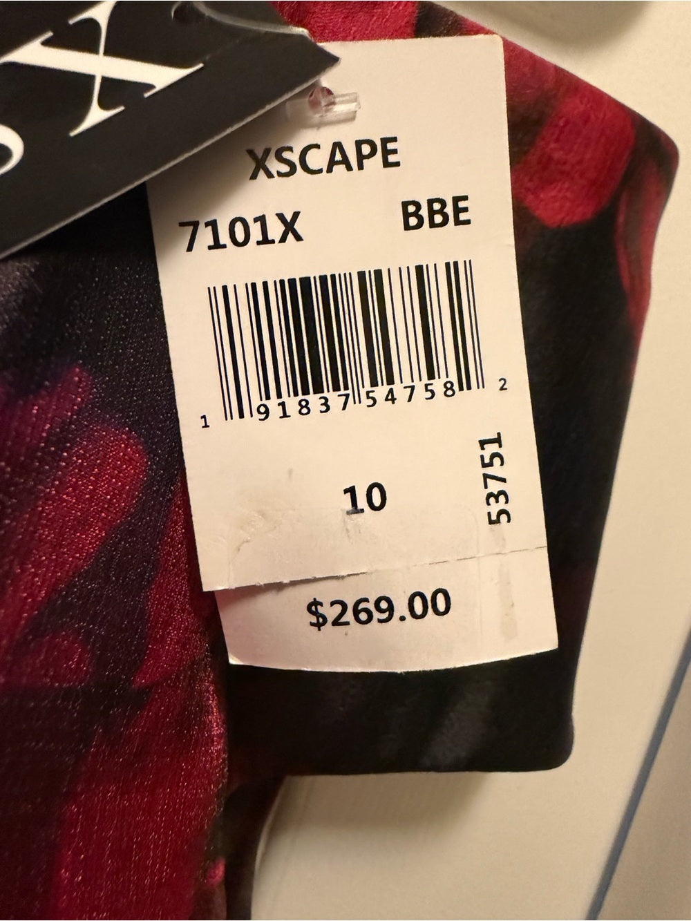 Xscape Black Berry long sheets dress