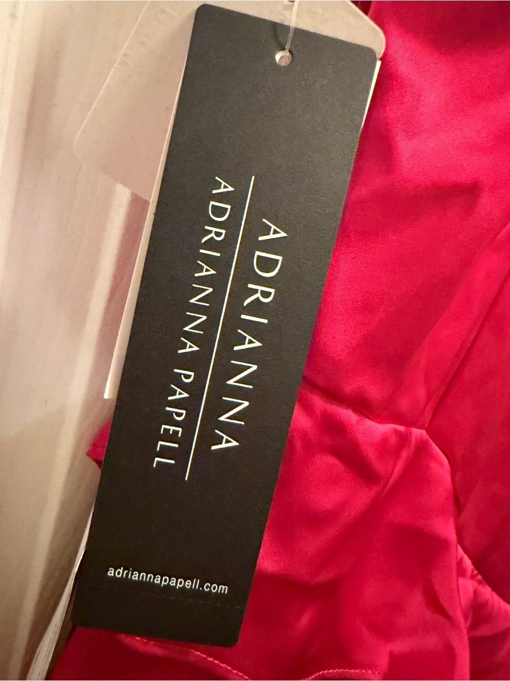 Adrianna Papell Hot Pink Midi Dress – Elevate Your Elegance with a Striking Halter Design
