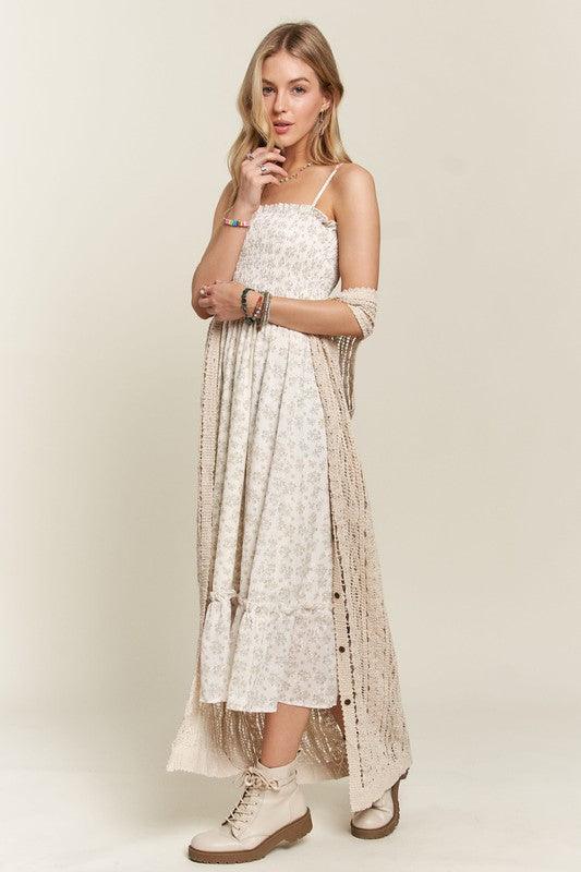 Smocked Floral Ruffled Hem Cami Dress - Wildflower Hippies