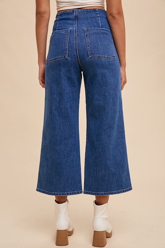 Button Fly High Waist Jeans