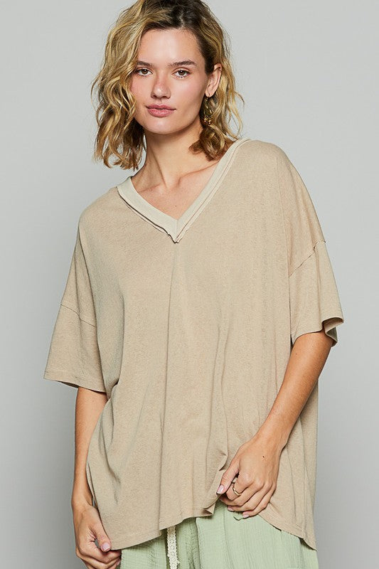 V-Neck Half Sleeve T-Shirt