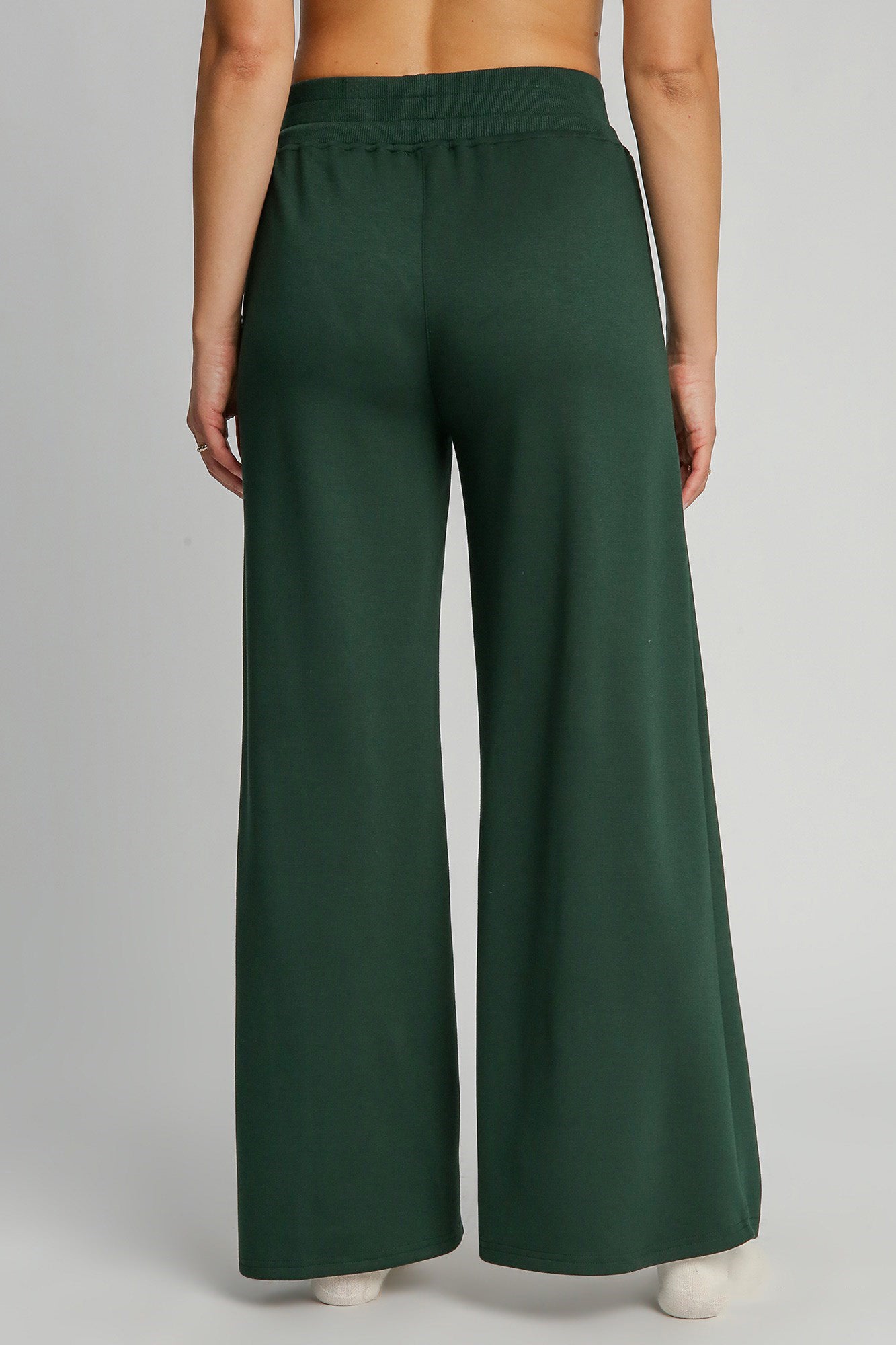 Drawstring Wide Leg Pants with Pockets