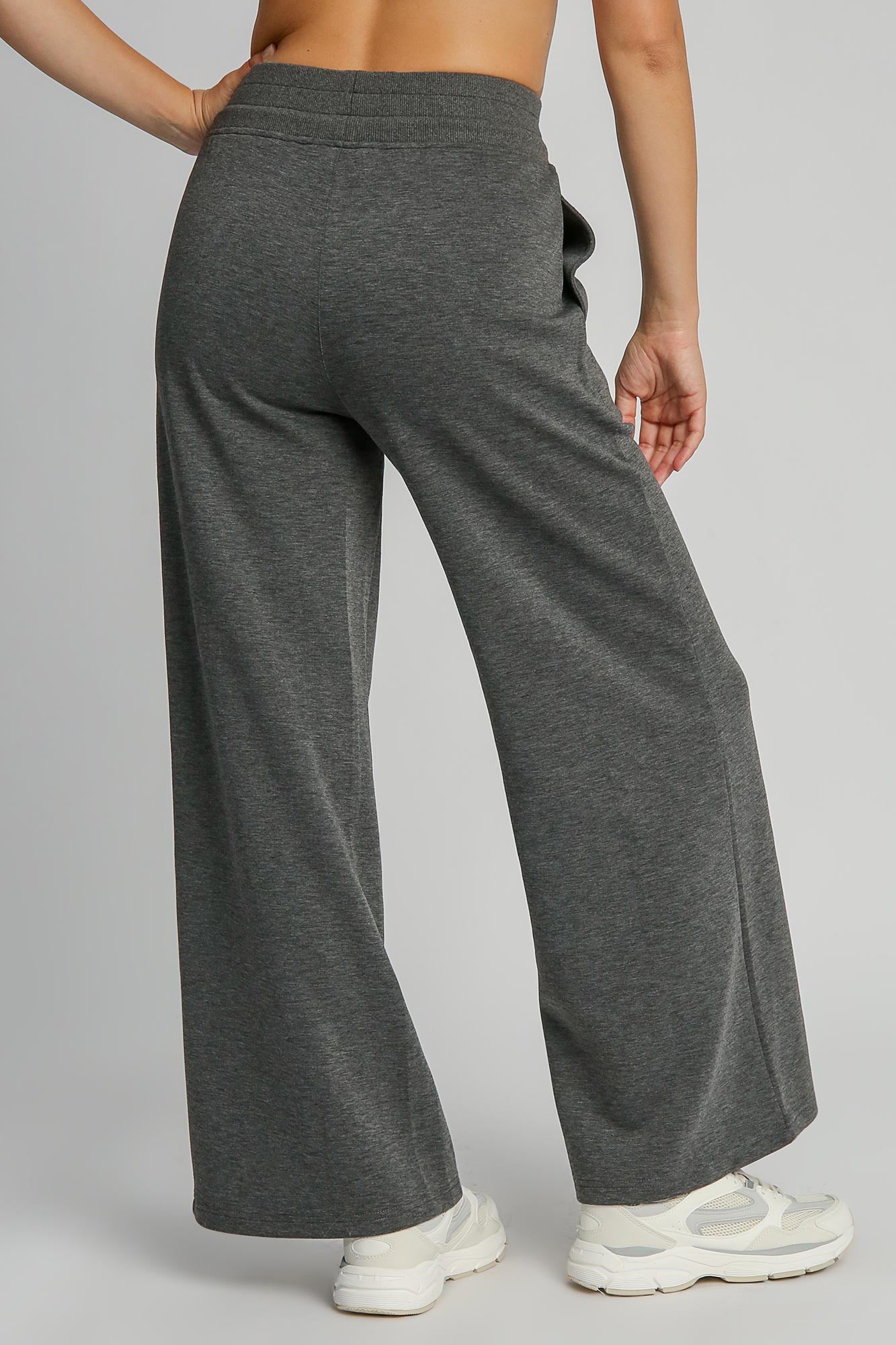 Drawstring Wide Leg Pants with Pockets