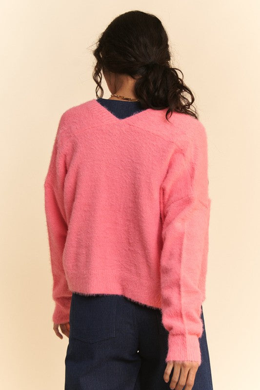 Open Front Drop Shoulder Cardigan