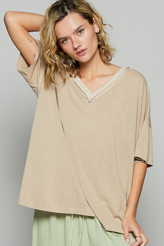 V-Neck Half Sleeve T-Shirt