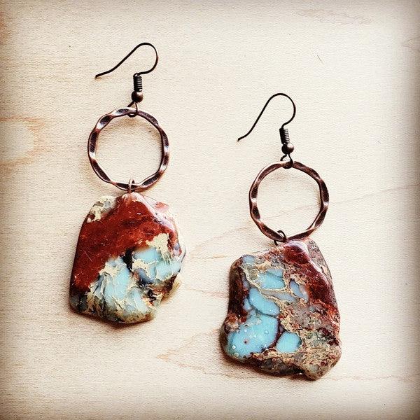 Aqua Terra Chunky Earrings - Wildflower Hippies