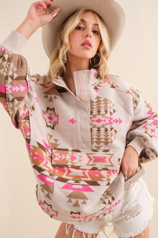 Aztec Western Pullover - Wildflower Hippies