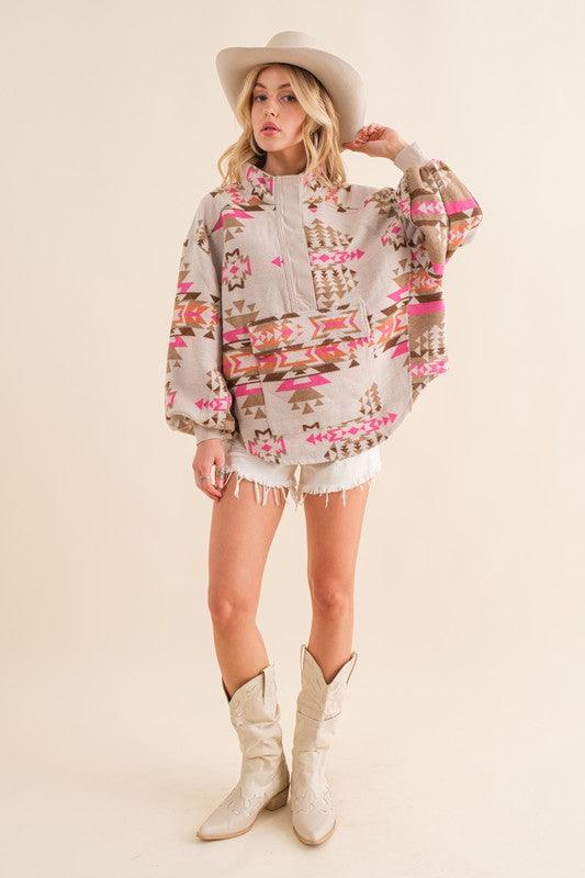 Aztec Western Pullover - Wildflower Hippies