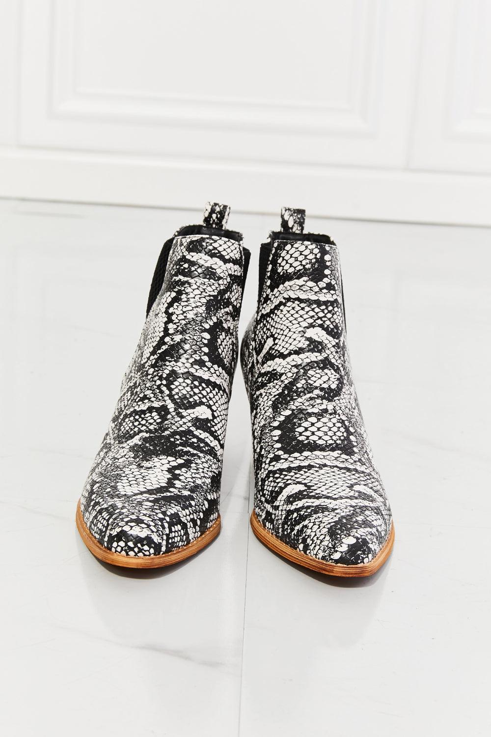 Back At It Point Toe Bootie in Snakeskin - Wildflower Hippies