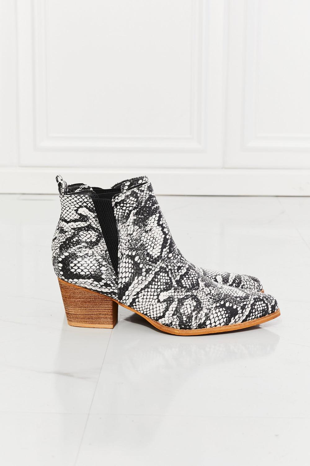 Back At It Point Toe Bootie in Snakeskin - Wildflower Hippies