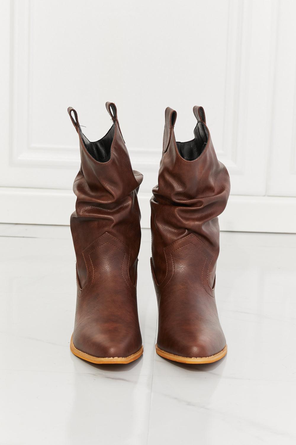 Better in Texas Scrunch Cowboy Boots in Brown - Wildflower Hippies