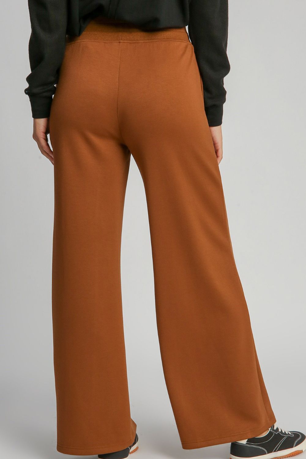 Drawstring Wide Leg Pants with Pockets