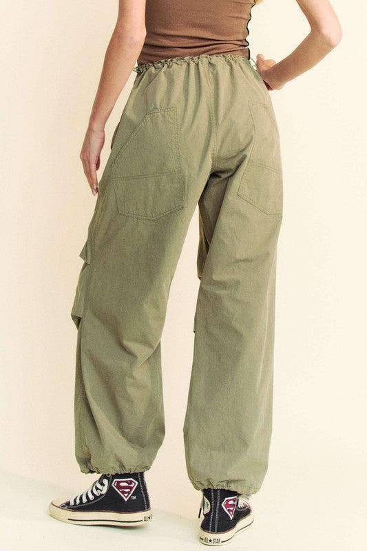 Drawstring Baggy Pants with Pockets - Wildflower Hippies