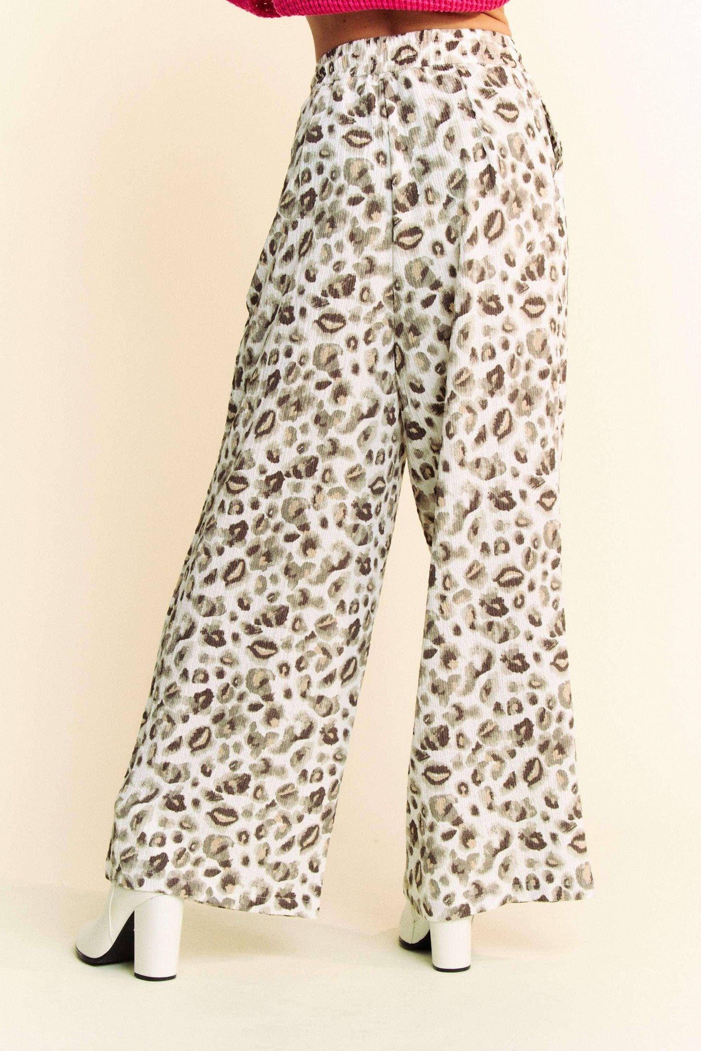 Drawstring Leopard Wide Leg Pants - Wildflower Hippies