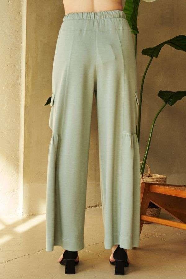 Drawstring Ruched Detail Wide Leg Pants - Wildflower Hippies