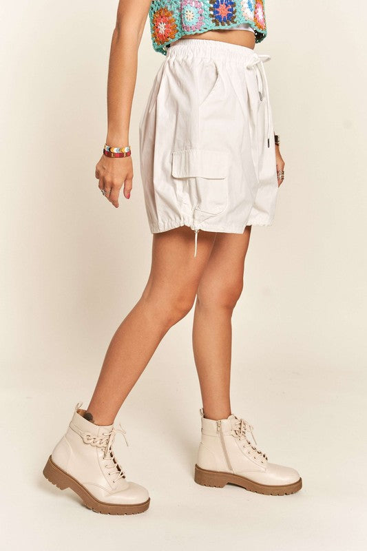 Drawstring Shorts with Pockets