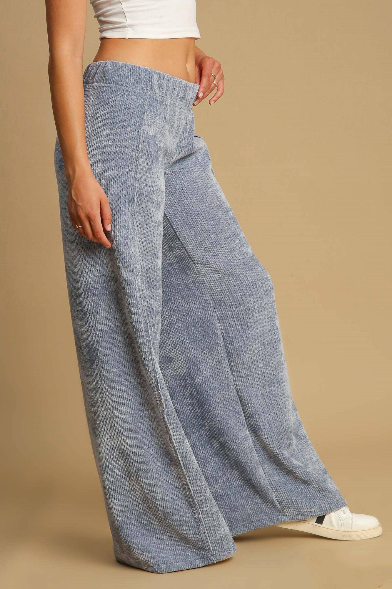 Elastic Waist Wide Leg Pants - Wildflower Hippies