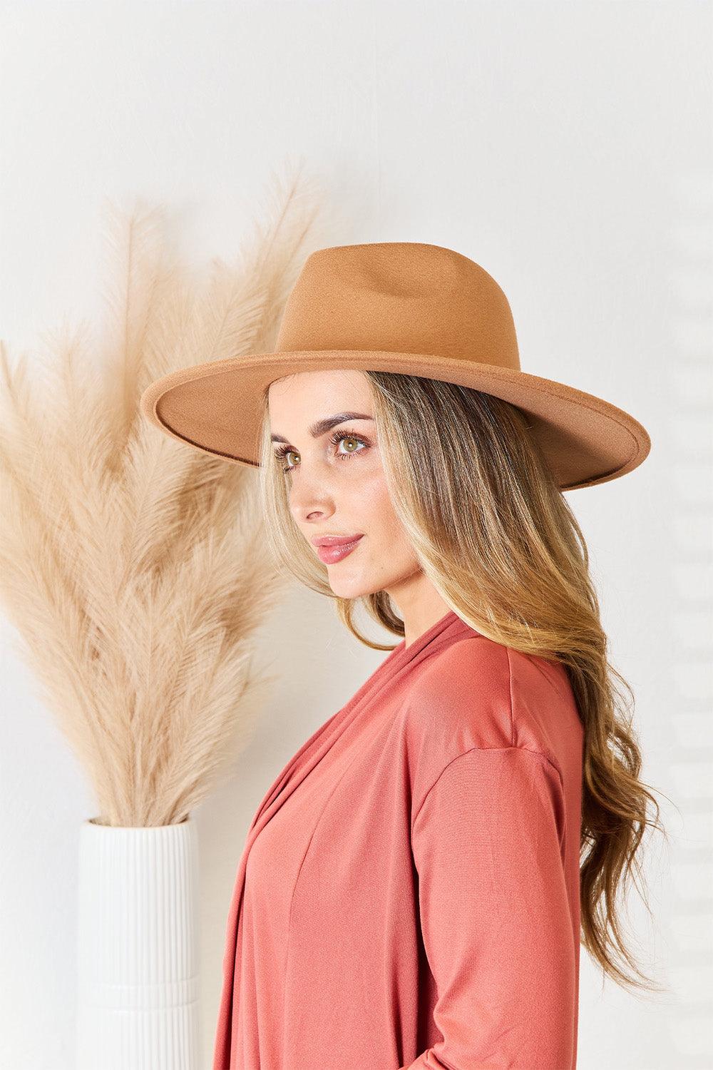 Flat Brim Fedora Fashion Hat - Wildflower Hippies