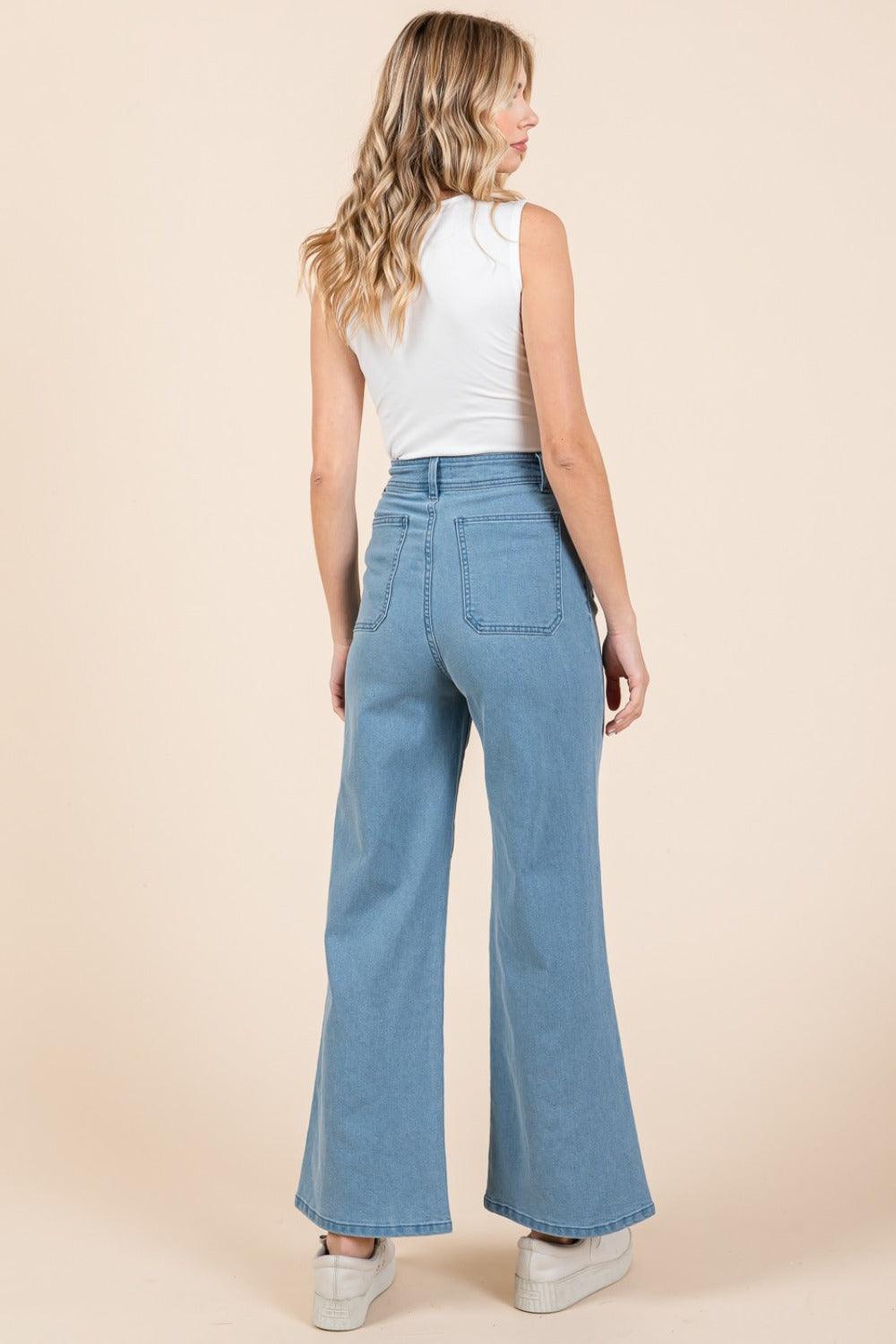 High Waist Wide Leg Jeans - Wildflower Hippies