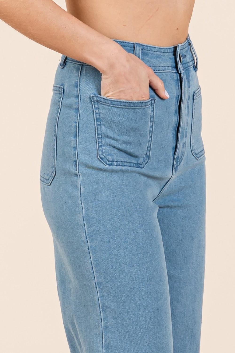 High Waist Wide Leg Jeans - Wildflower Hippies