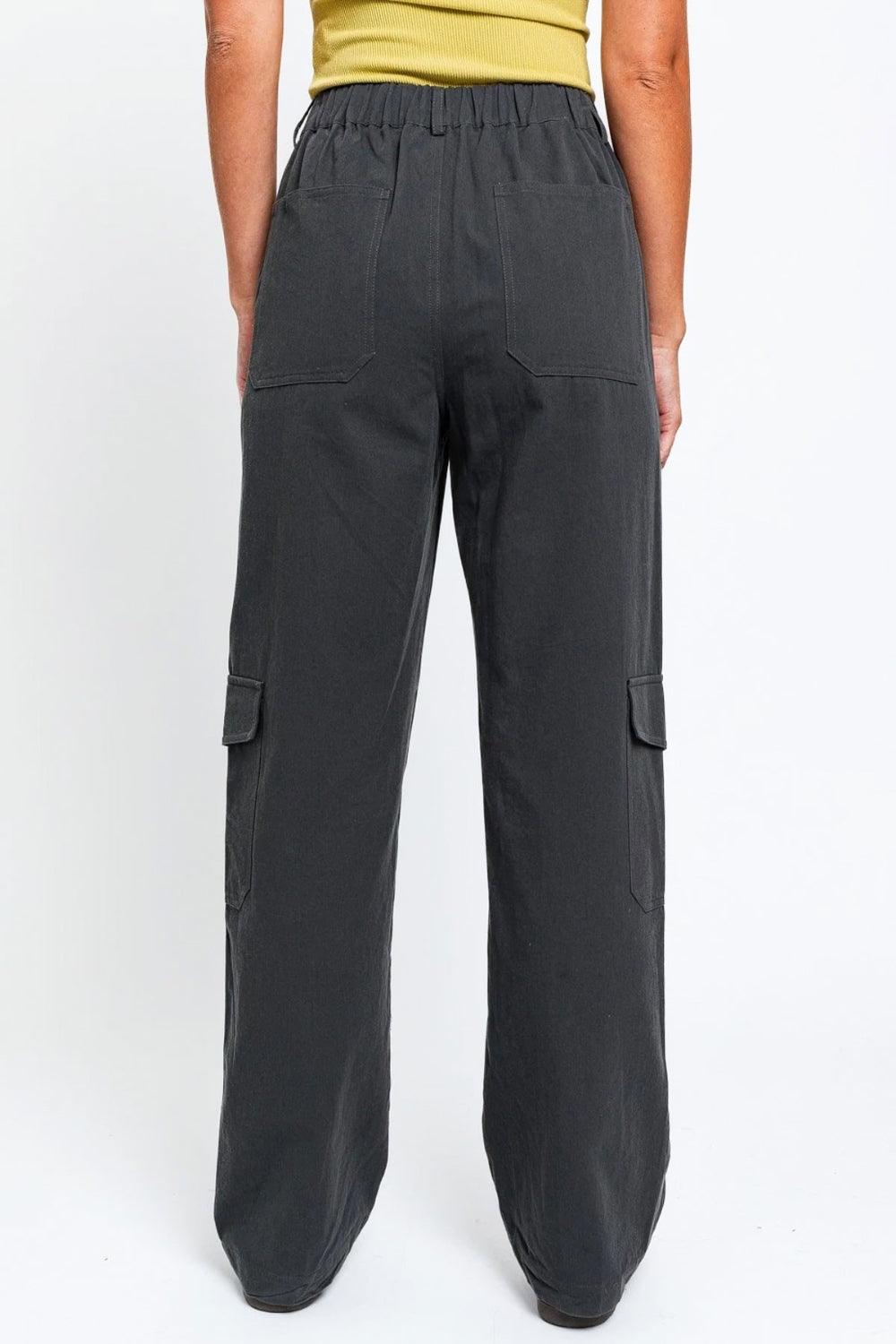 High Waisted Wide Leg Cargo Pants with Pockets - Wildflower Hippies