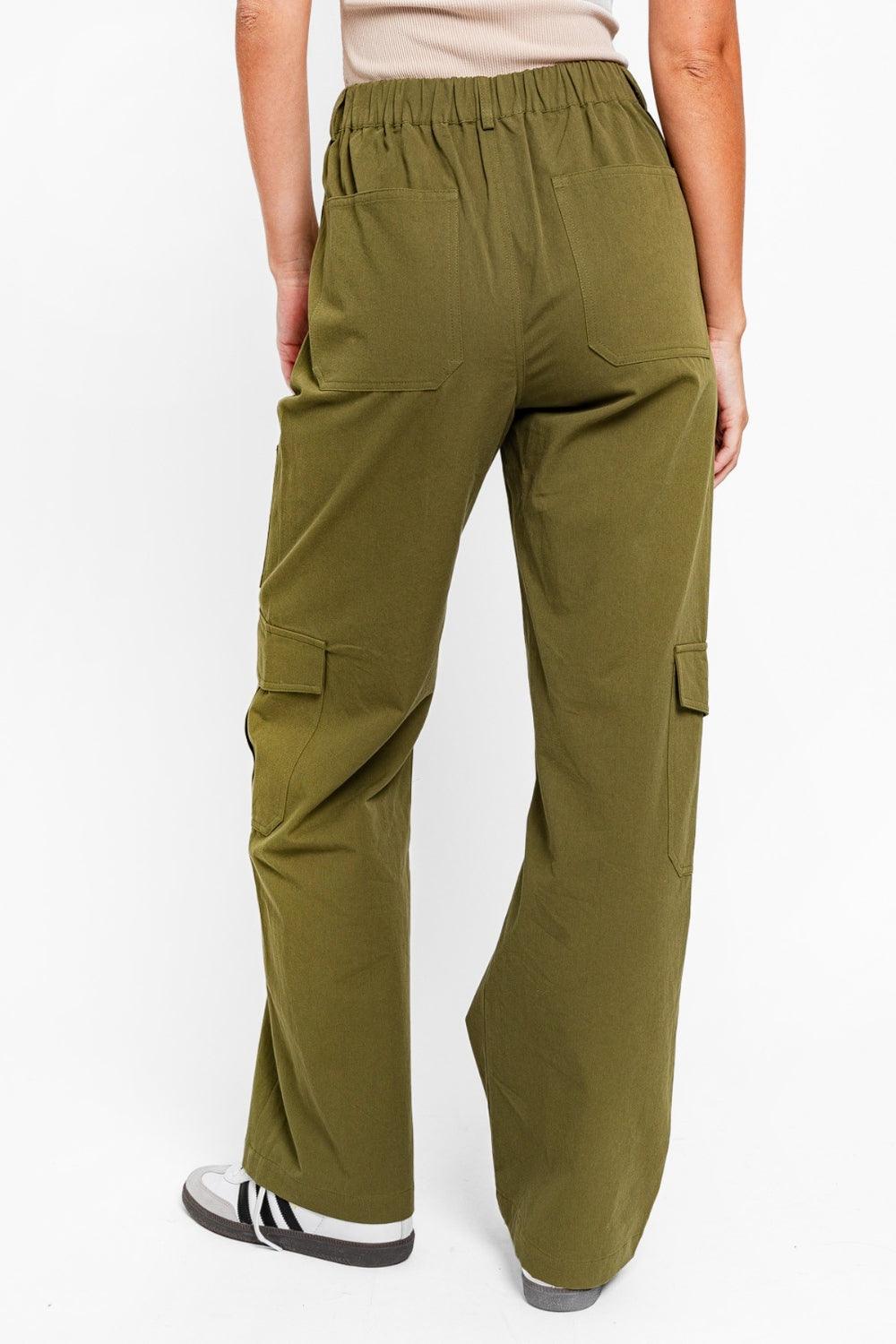 High Waisted Wide Leg Cargo Pants with Pockets - Wildflower Hippies