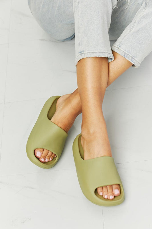 In My Comfort Zone Slides in Green - Wildflower Hippies