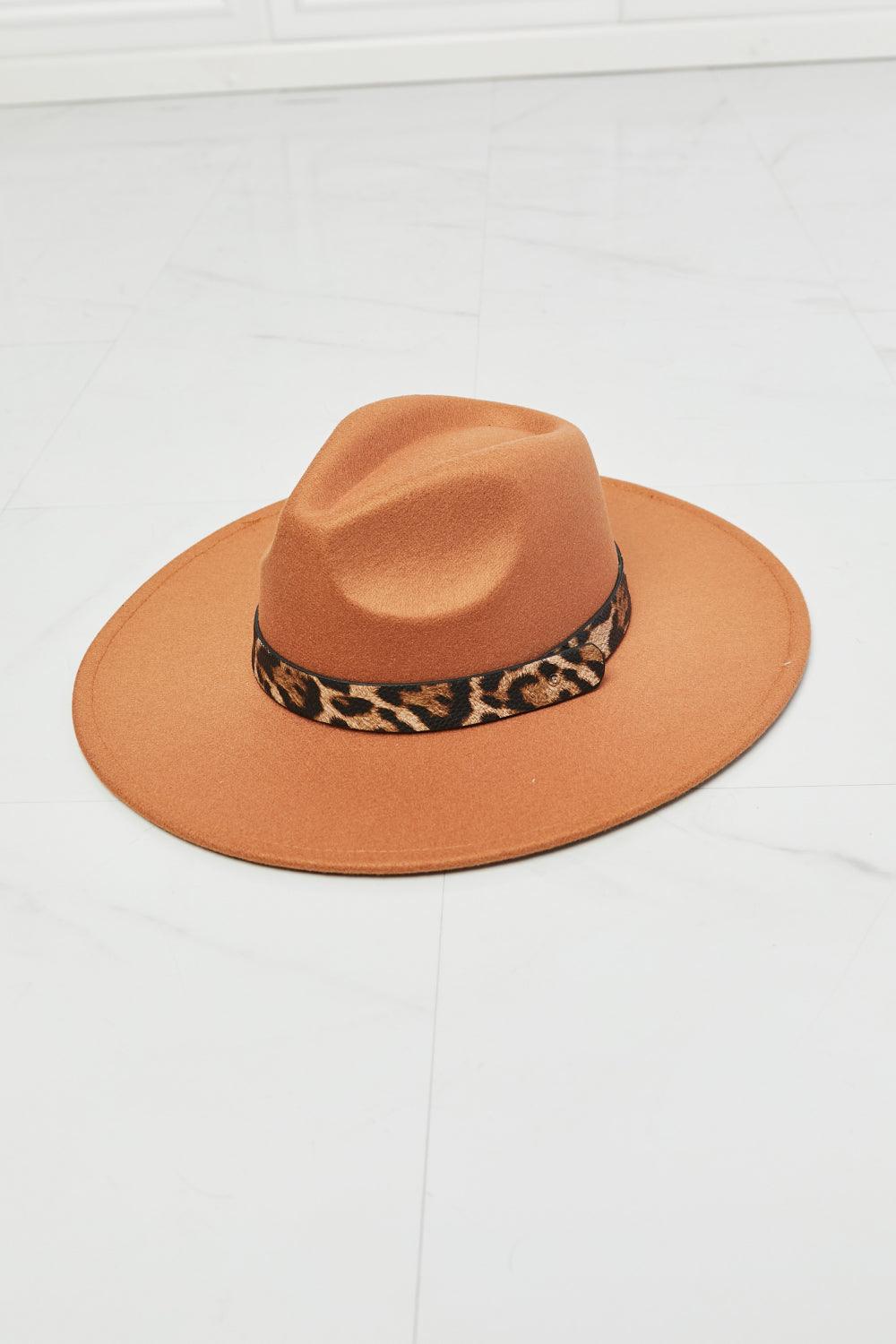 In The Wild Leopard Detail Fedora Hat - Wildflower Hippies