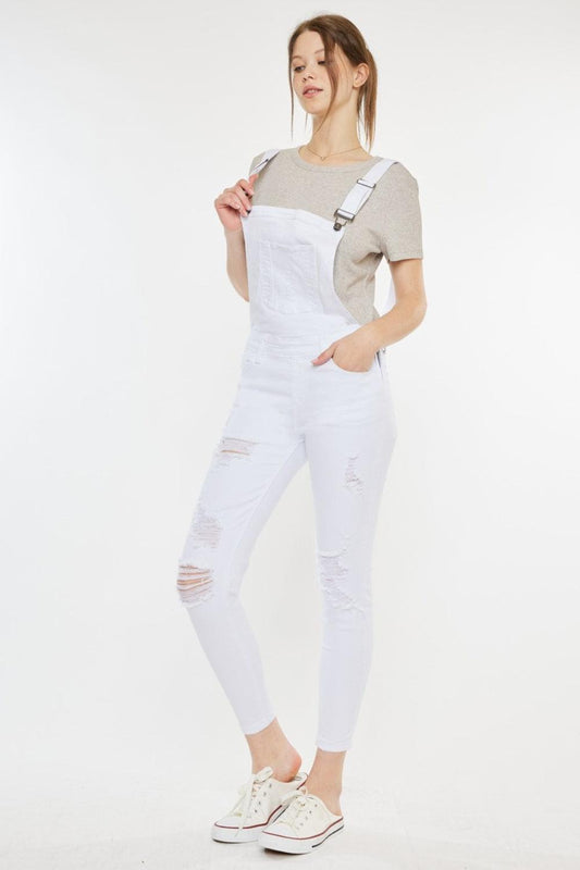 Kancan Distressed Skinny Denim Overalls - Wildflower Hippies