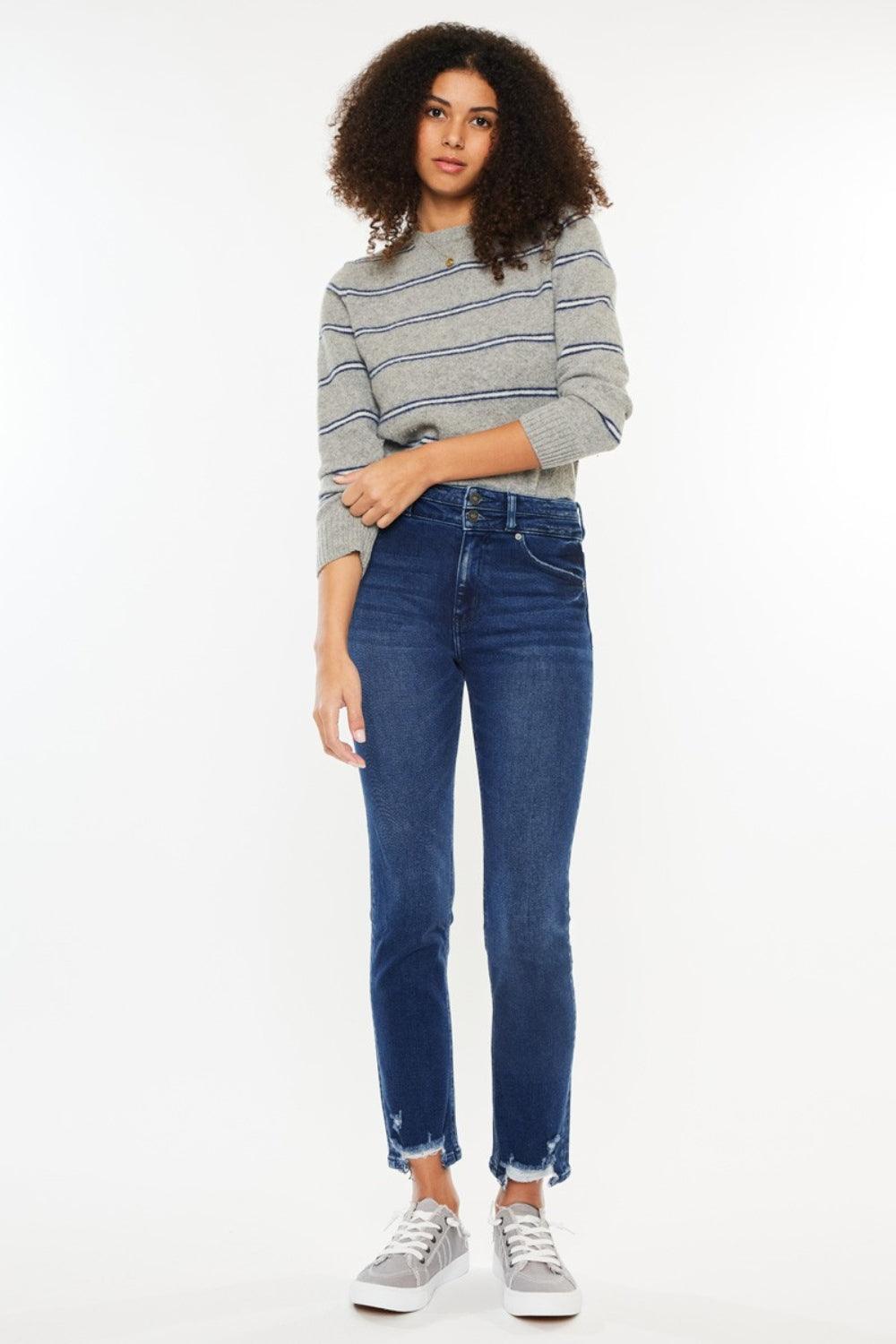 Kancan High Rise Slim Straight Jeans - Wildflower Hippies