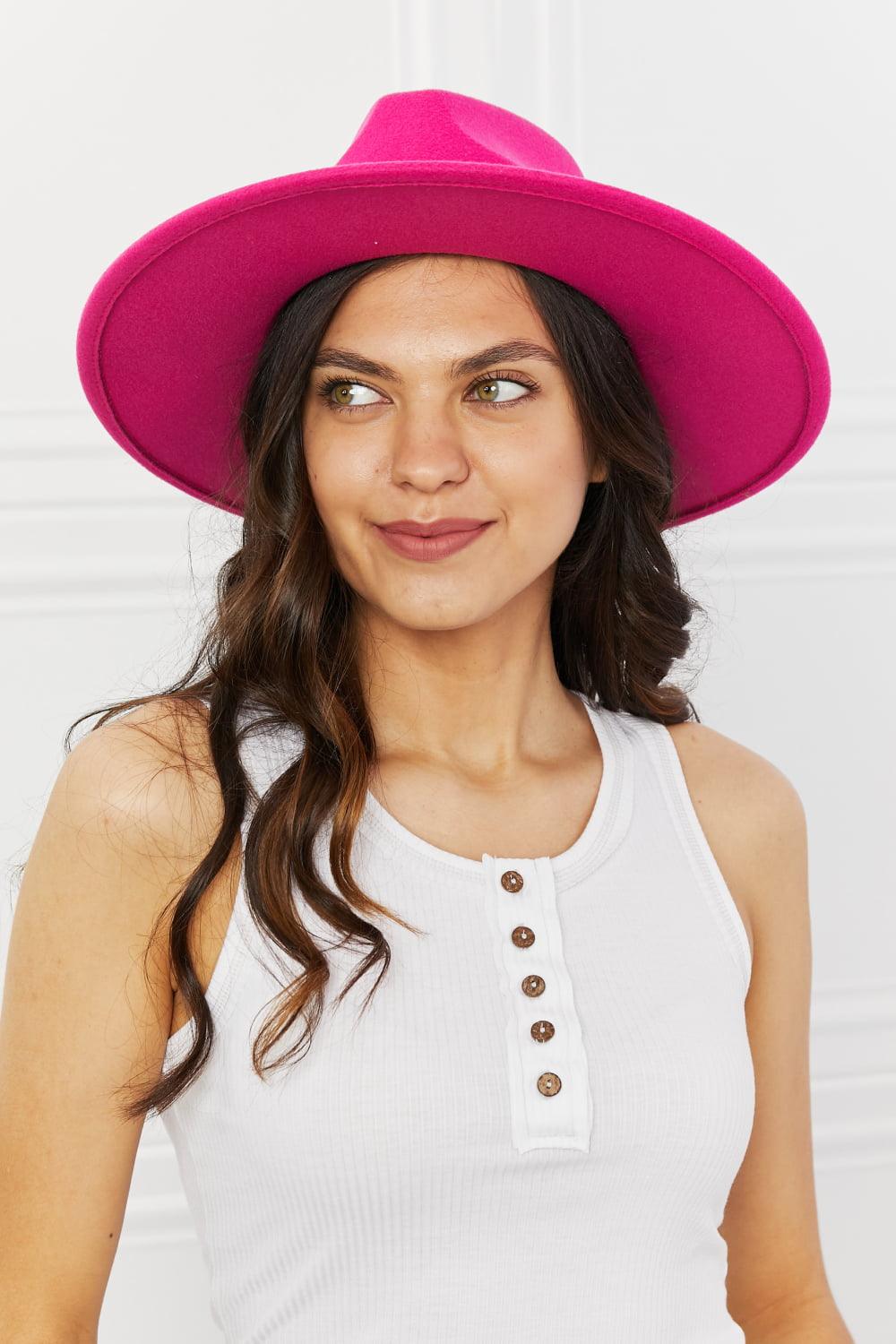 Keep Your Promise Fedora Hat in Pink - Wildflower Hippies