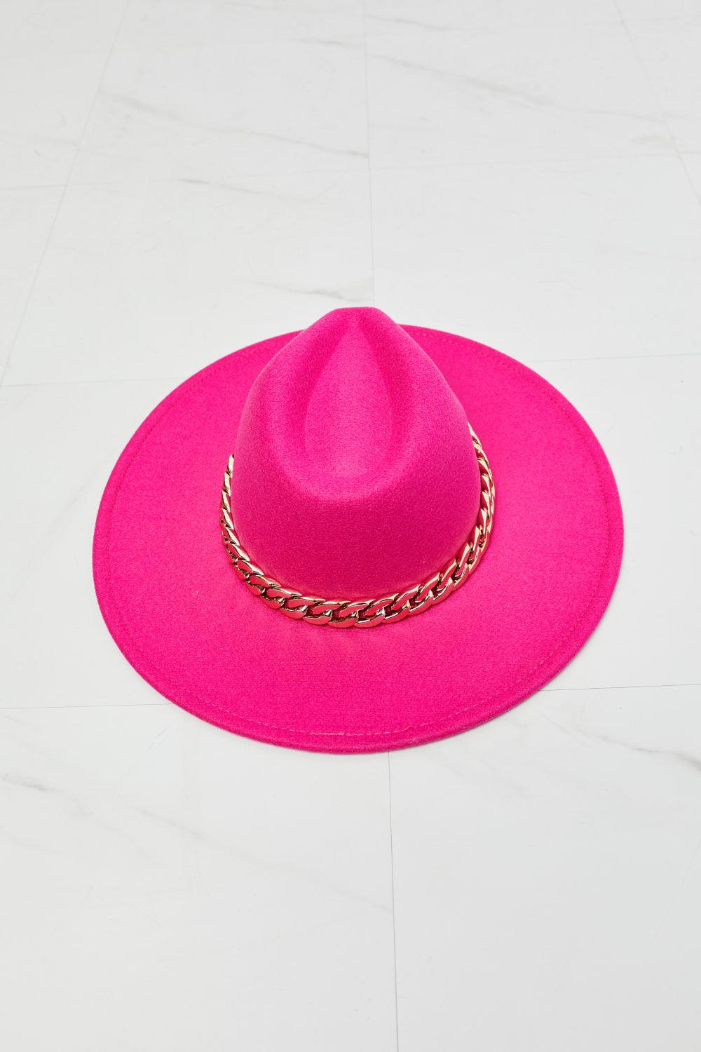 Keep Your Promise Fedora Hat in Pink - Wildflower Hippies