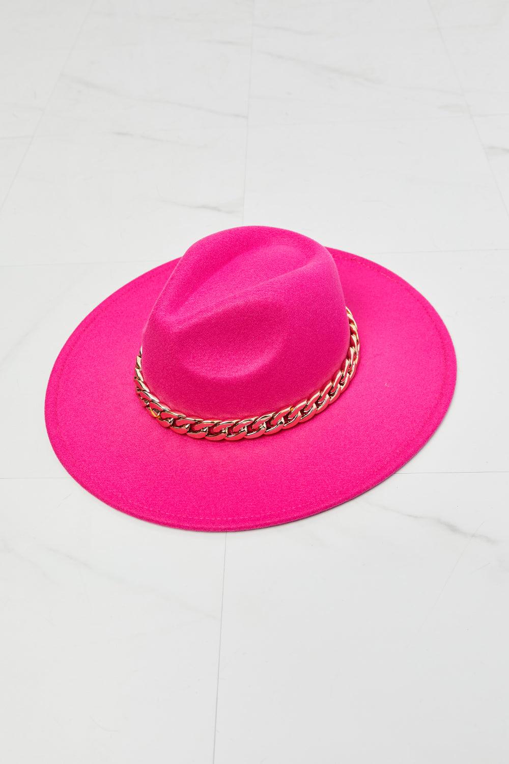 Keep Your Promise Fedora Hat in Pink - Wildflower Hippies