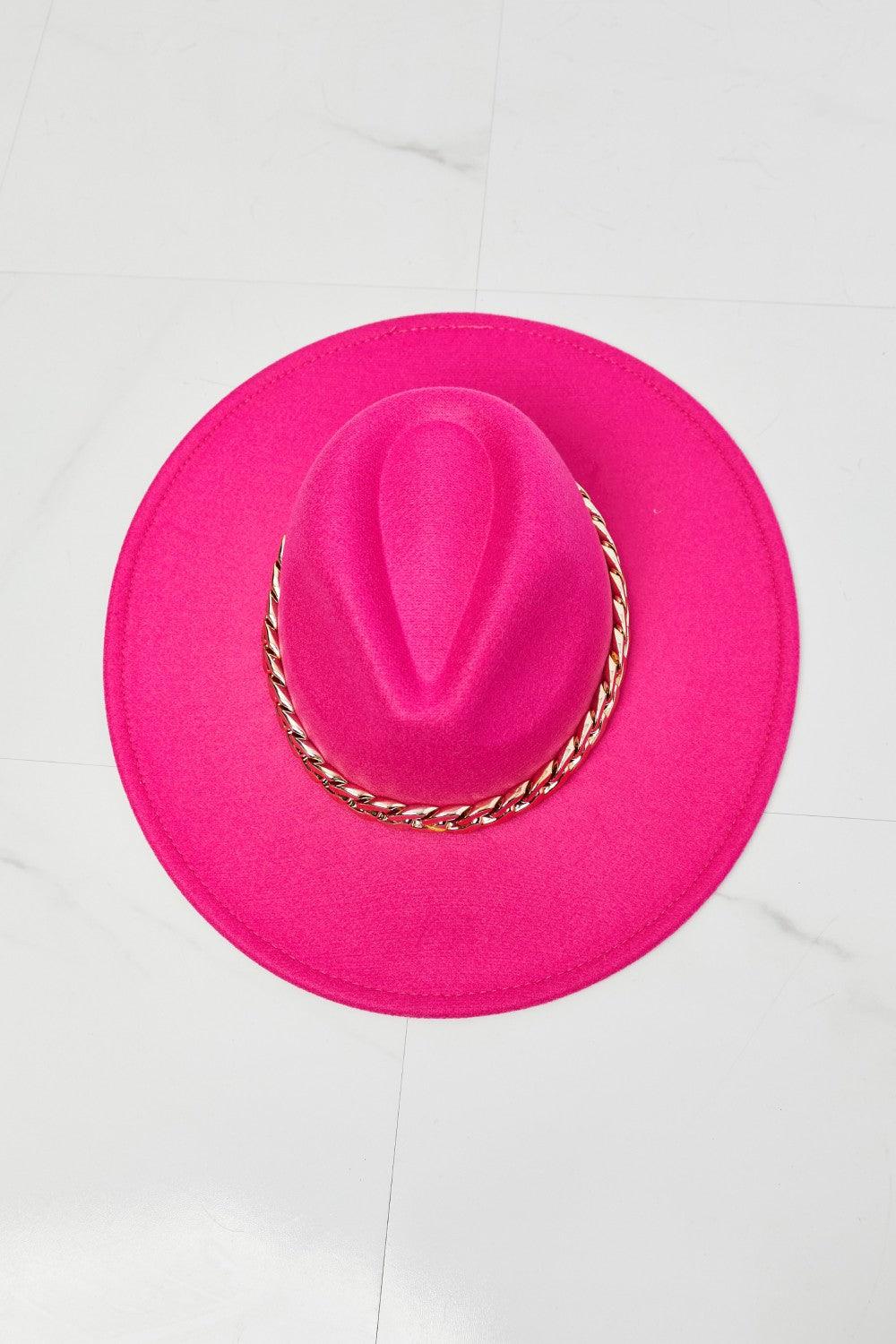 Keep Your Promise Fedora Hat in Pink - Wildflower Hippies