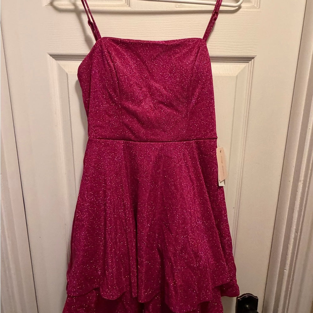 City Studio party pink Glitter Mini Dress Size 7/8