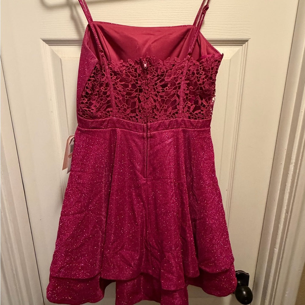 City Studio party pink Glitter Mini Dress Size 7/8