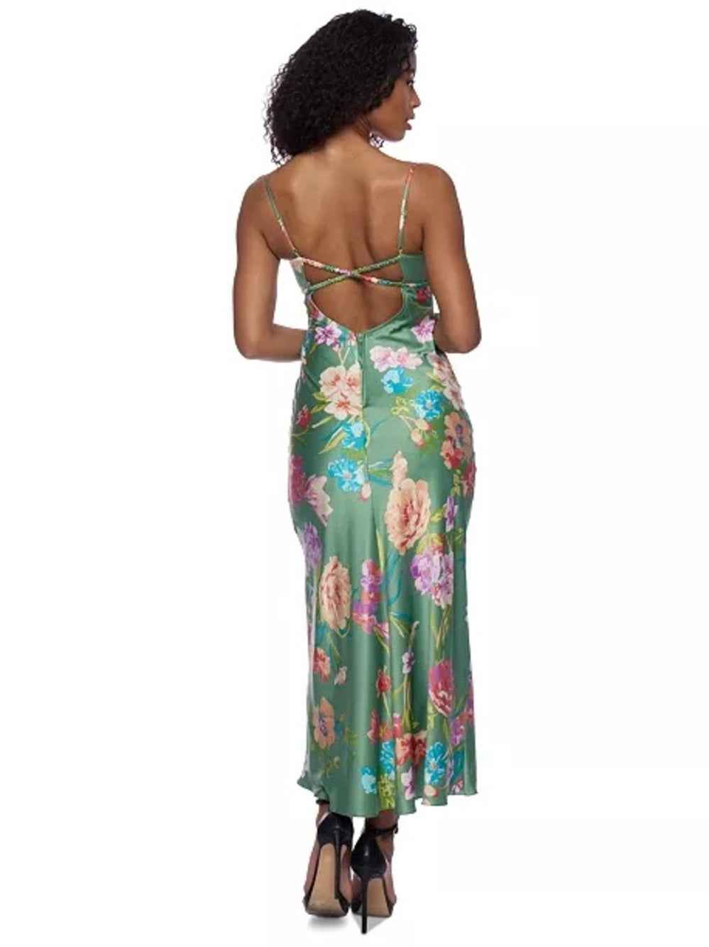 B Darlin Juniors Emma satin strappy back