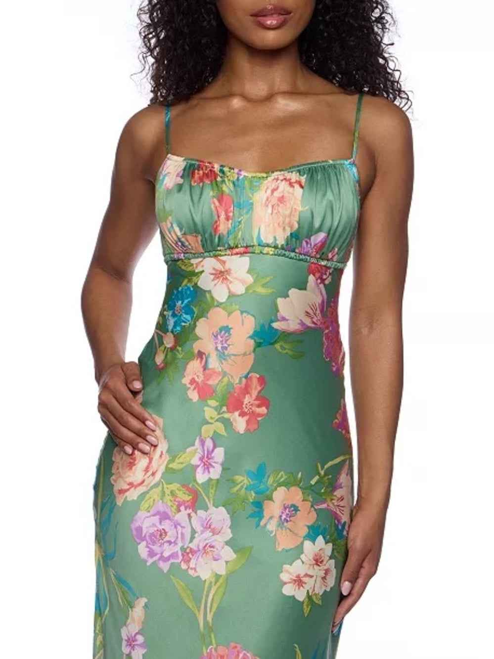 B Darlin Juniors Emma satin strappy back