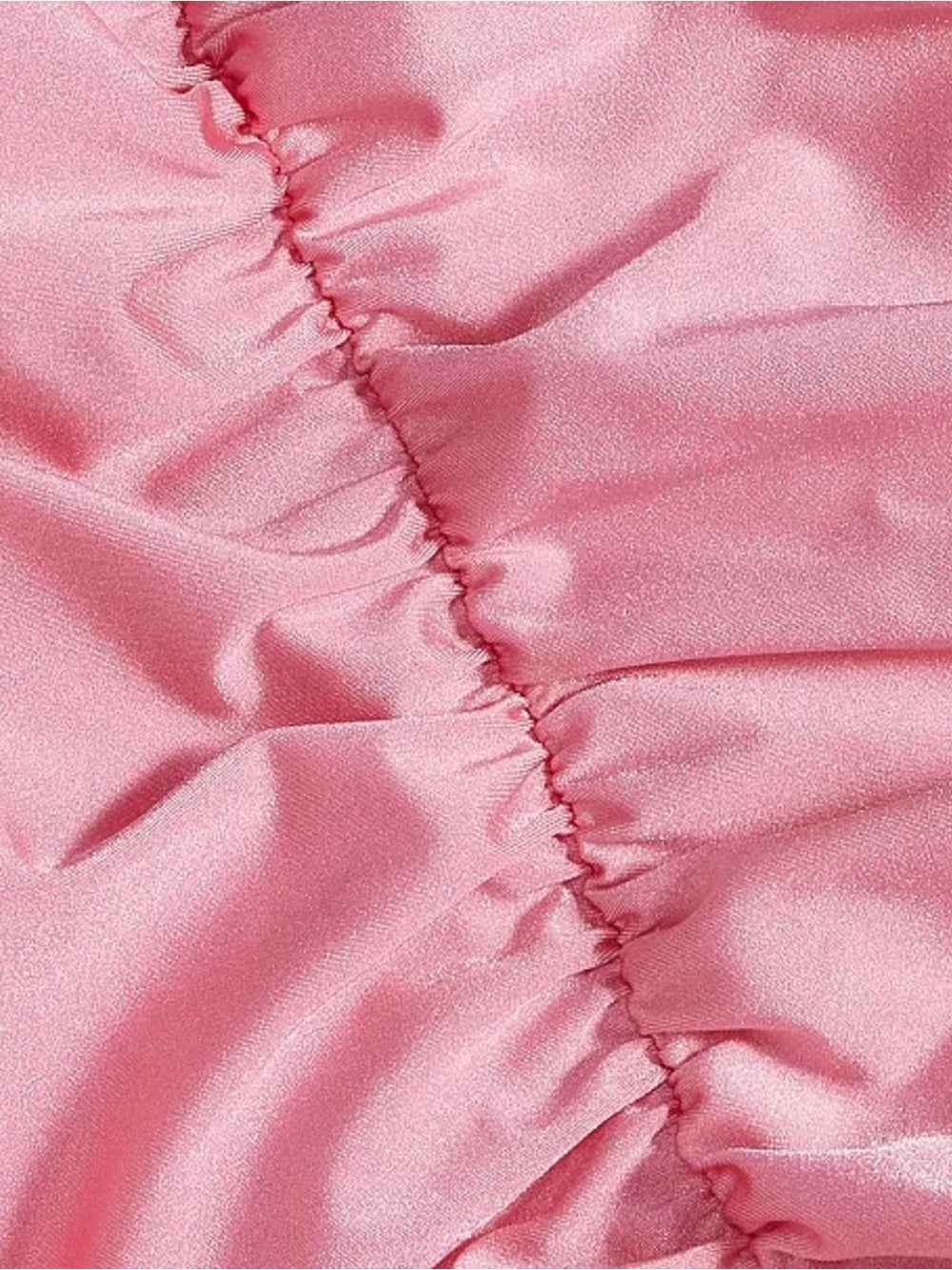 Emerald Sundae Strapless Pink Ruched Cutout Maxi Gown