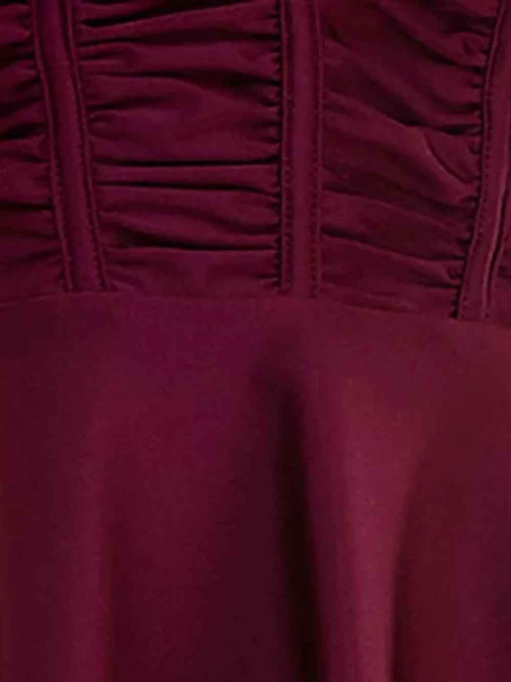 Emerald Sundae Burgundy Spaghetti-Strap Mini Dress