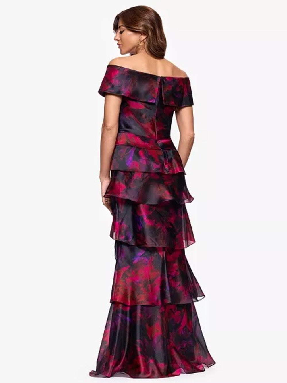 Xscape Black Berry long sheets dress