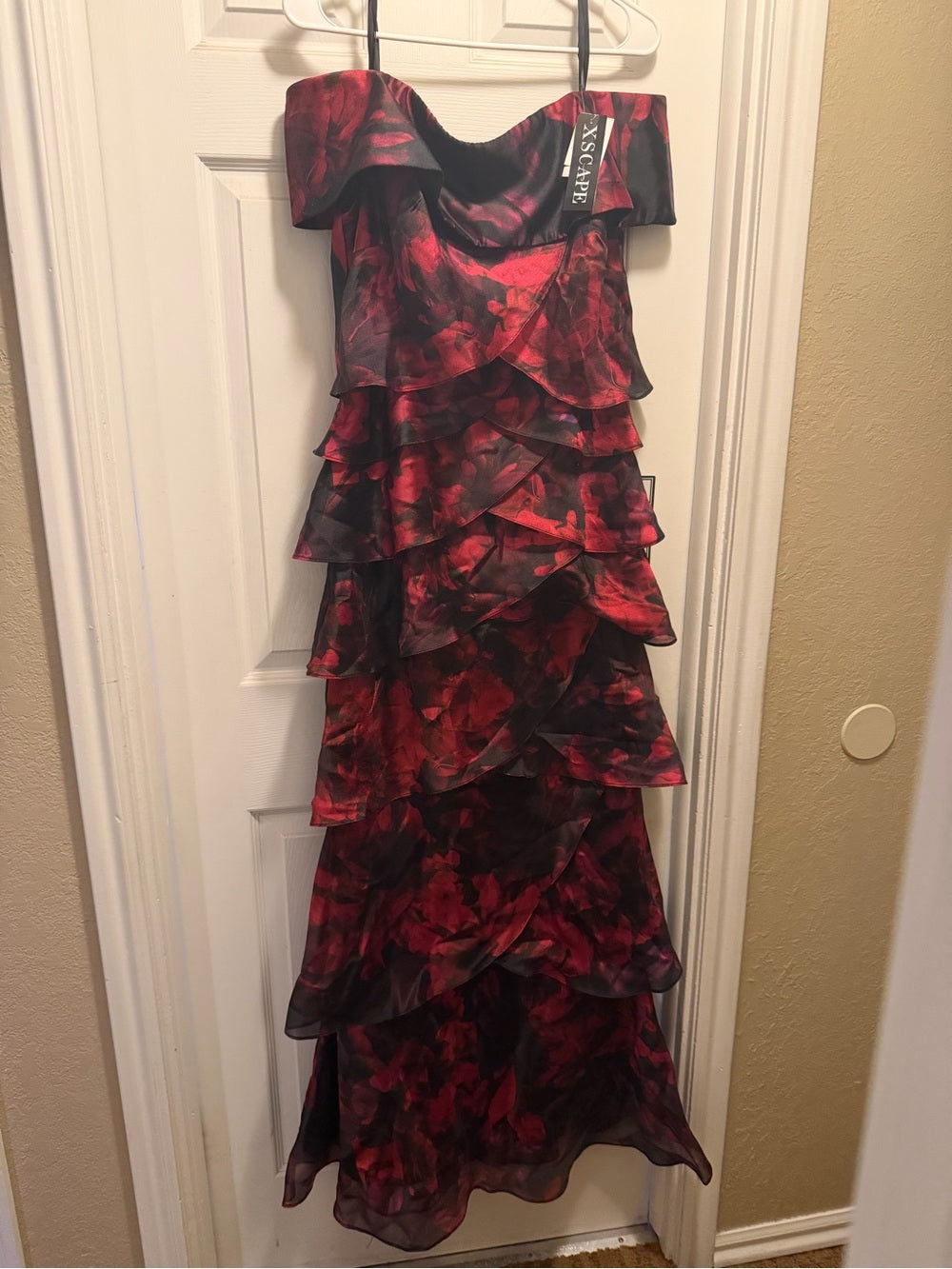 Xscape Black Berry long sheets dress