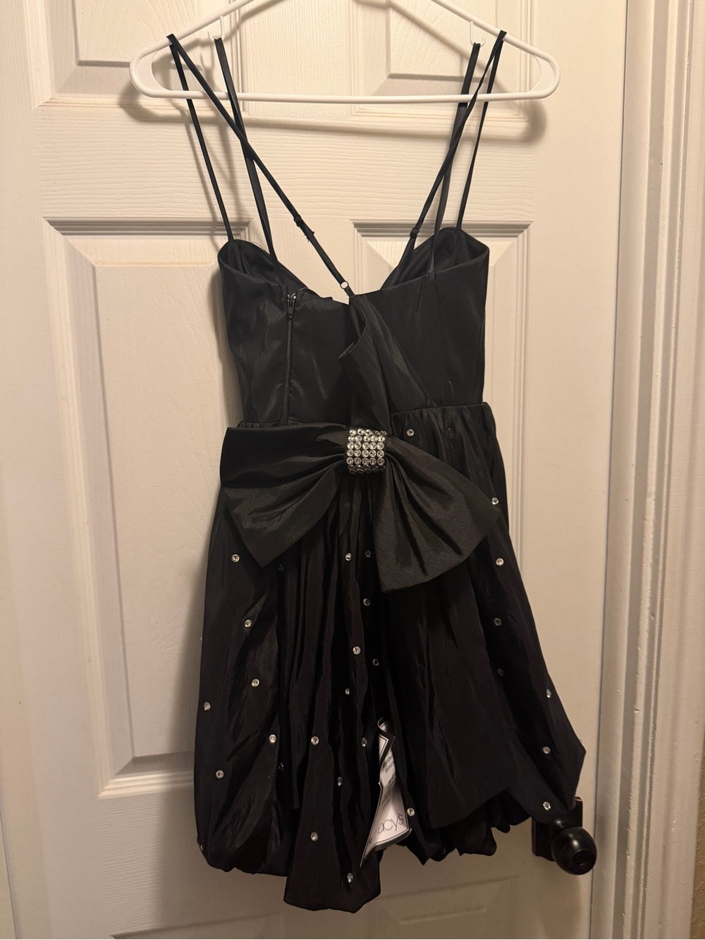 Seni & Cade Juniors size 3/4 rhinestone trim taffeta bubble dress