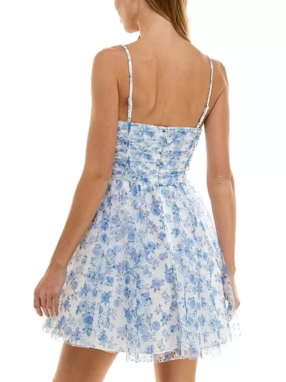 Seni & Cade Juniors 13/14 floral pleated tulle fit and flare