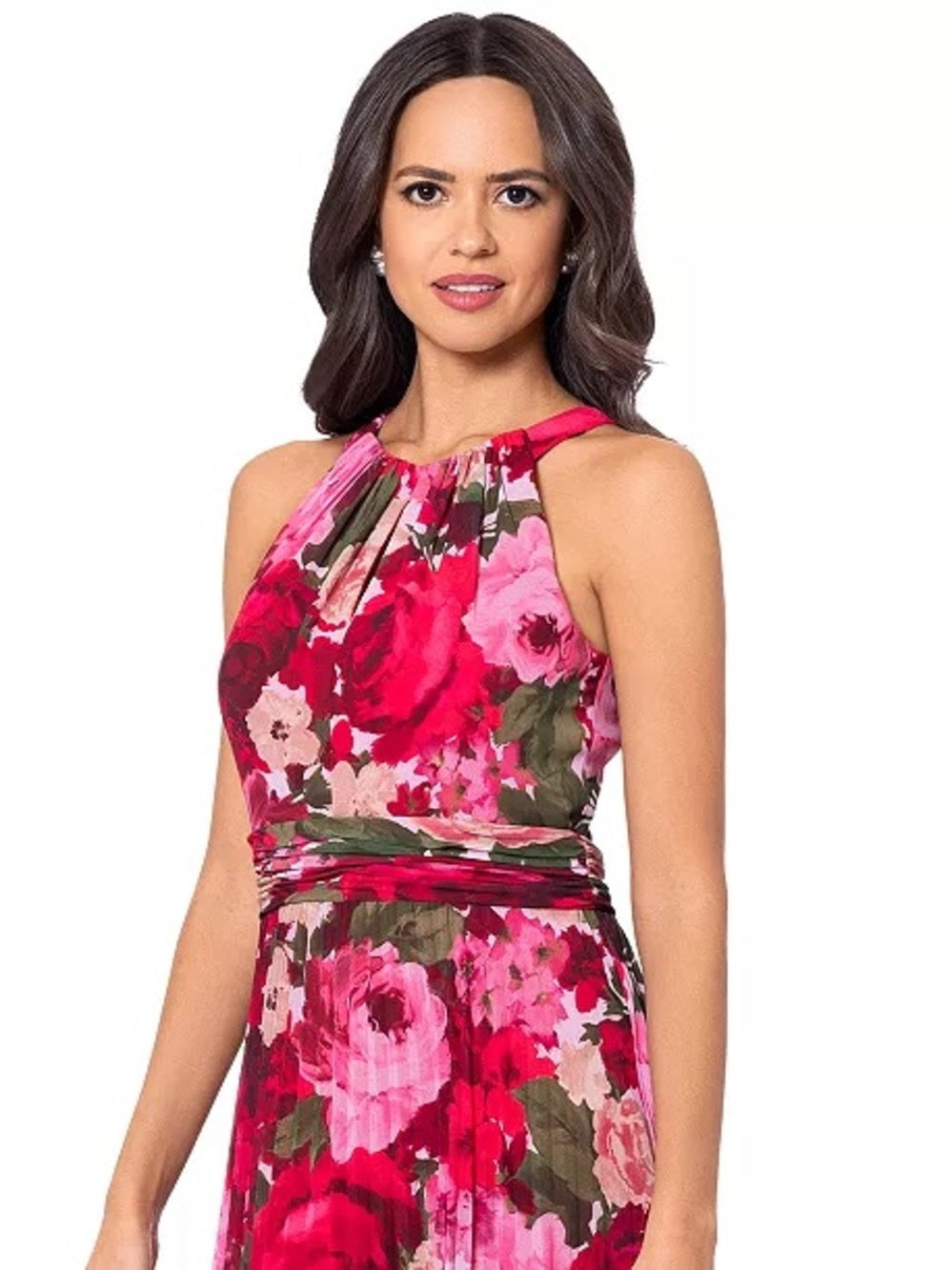 Elevate Your Style with the Xscape Floral Halter Maxi Dress