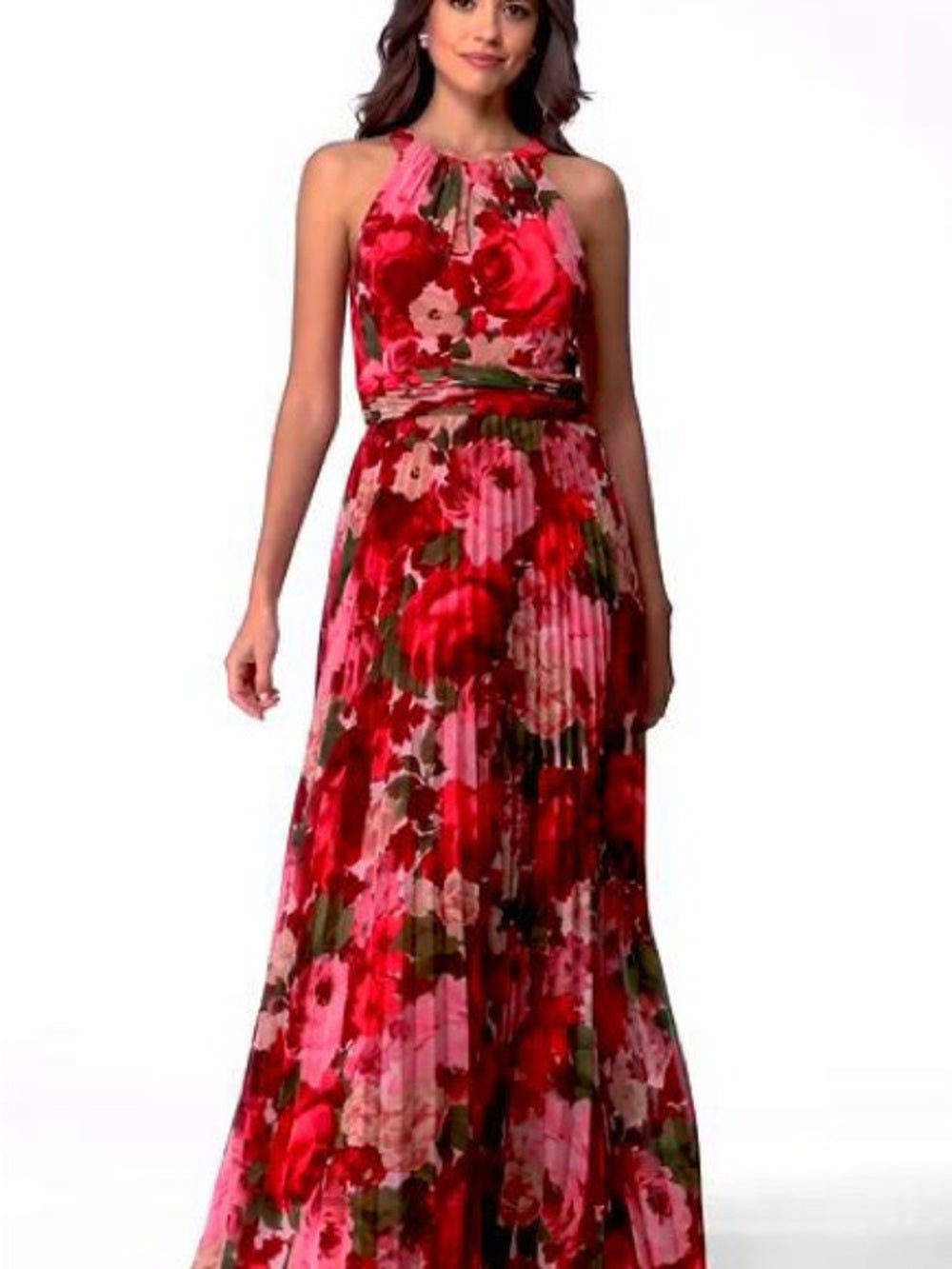 Elevate Your Style with the Xscape Floral Halter Maxi Dress